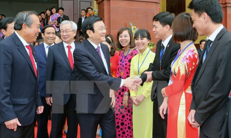 Chủ tịch nước dự lễ c&ocirc;ng bố quyết định th&agrave;nh lập Học viện T&ograve;a &aacute;n