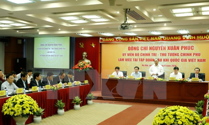 Thủ tướng tin tưởng PVN sẽ vượt kh&oacute; khăn để tiếp tục lớn mạnh