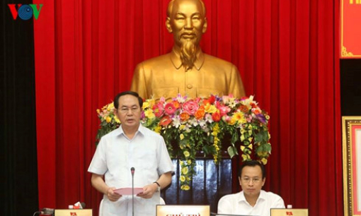 Chủ tịch nước Trần Đại Quang thăm v&agrave; l&agrave;m việc tại Đ&agrave; Nẵng