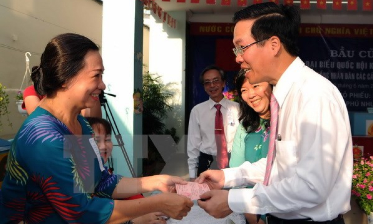 C&aacute;c vị l&atilde;nh đạo Đảng, Nh&agrave; nước bỏ phiếu bầu cử tại TP.HCM