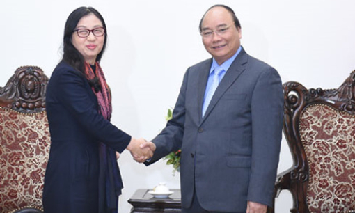 Thủ tướng Nguyễn Xu&acirc;n Ph&uacute;c tiếp Chủ tịch Tập đo&agrave;n Huawei
