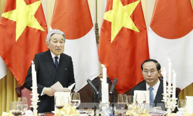 Vua Nhật Bản hy vọng chuyến thăm gi&uacute;p tăng cường sự gắn b&oacute; giữa Nhật Bản v&agrave; Việt Nam
