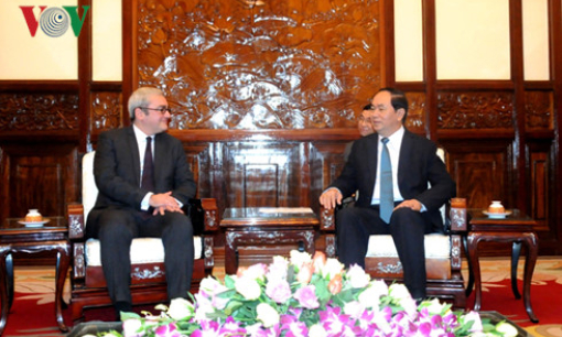 Chủ tịch nước Trần Đại Quang tiếp Chủ tịch h&atilde;ng th&ocirc;ng tấn AFP