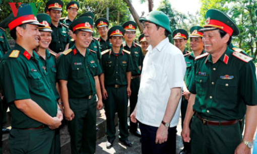 Chủ tịch nước Trần Đại Quang thăm lực lượng Bi&ecirc;n ph&ograve;ng Nghệ An