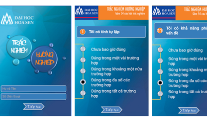 Ra mắt ứng dụng trắc nghiệm gi&uacute;p học sinh chọn ng&agrave;nh ph&ugrave; hợp