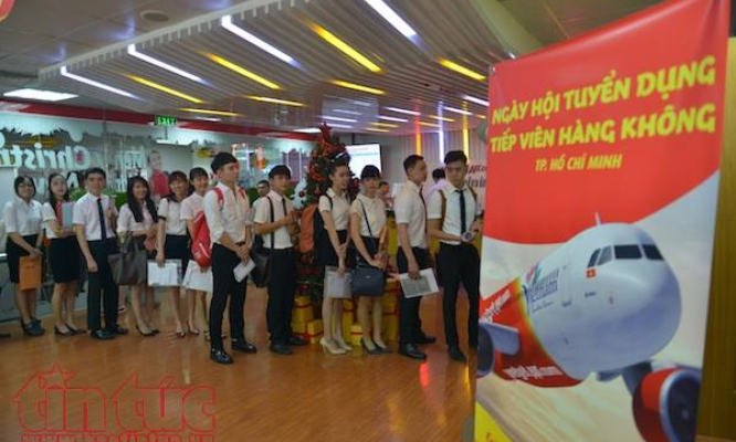 Cơ hội trở th&agrave;nh tiếp vi&ecirc;n Vietjet