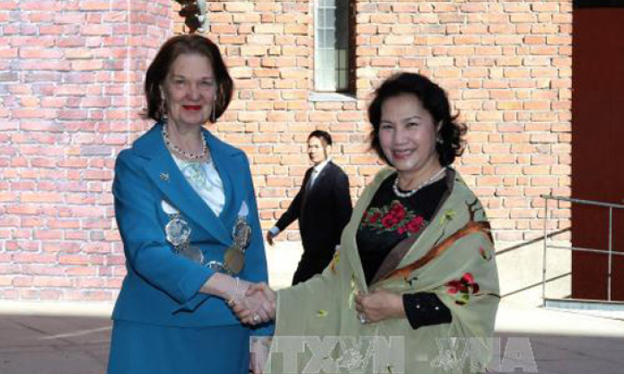 Chủ tịch Quốc hội Nguyễn Thị Kim Ng&acirc;n gặp Thị trưởng th&agrave;nh phố Stockholm