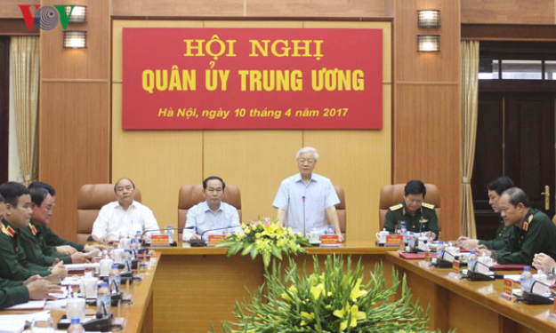 TBT Nguyễn Ph&uacute; Trọng chủ tr&igrave; Hội nghị Qu&acirc;n ủy Trung ương
