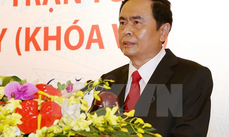 T&acirc;n Chủ tịch Mặt trận Tổ quốc Việt Nam trả lời phỏng vấn b&aacute;o ch&iacute;