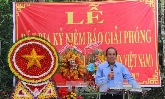 Ph&oacute; Thủ tướng Thường trực Trương H&ograve;a B&igrave;nh dự Lễ đặt bia kỷ niệm B&aacute;o Giải Ph&oacute;ng