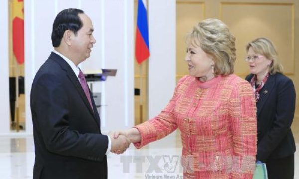 C&aacute;c hoạt động của Chủ tịch nước trong ng&agrave;y đầu ti&ecirc;n thăm Li&ecirc;n bang Nga