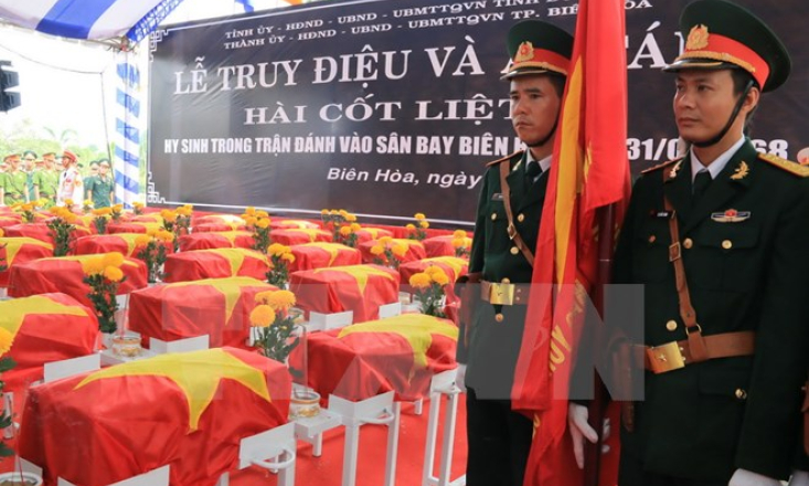 An t&aacute;ng h&agrave;i cốt liệt sỹ hy sinh trong trận đ&aacute;nh s&acirc;n bay Bi&ecirc;n H&ograve;a 1968