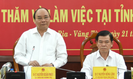 Thủ tướng: B&agrave; Rịa-Vũng T&agrave;u đừng bằng l&ograve;ng với những ước mơ nhỏ