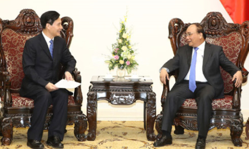 Thủ tướng Nguyễn Xu&acirc;n Ph&uacute;c tiếp l&atilde;nh đạo 2 tập đo&agrave;n kinh tế Trung Quốc