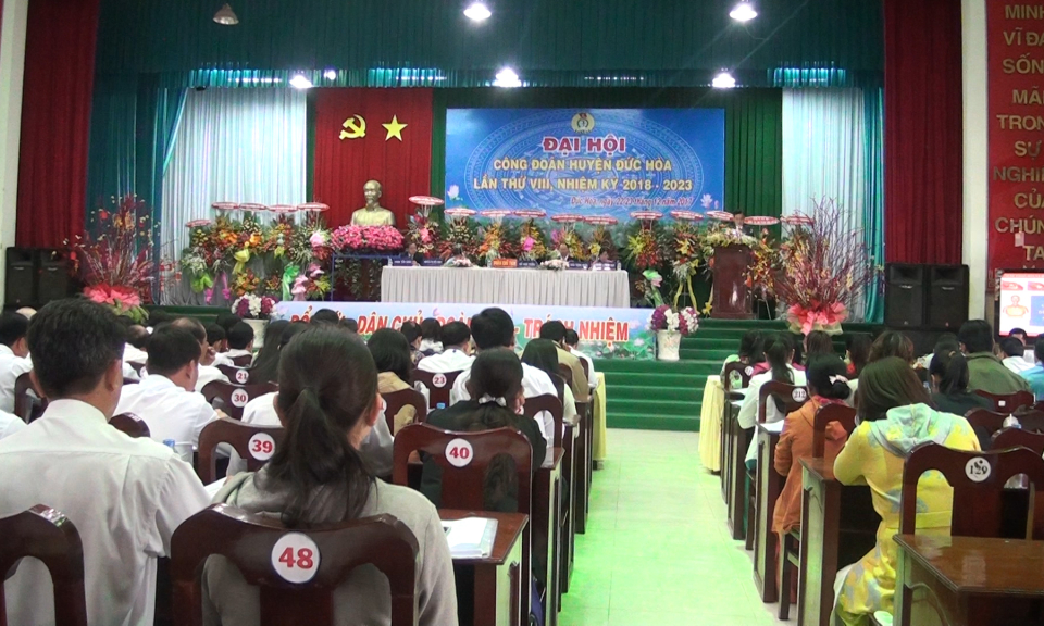 LĐLĐ huyện Đức H&ograve;a: Khai mạc Đại hội lần thứ VIII, nhiệm kỳ 2018-2023