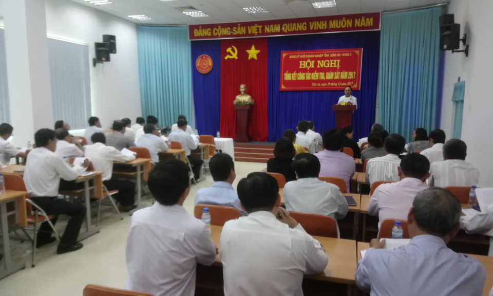 Đảng ủy Khối doanh nghiệp tổng kết c&ocirc;ng t&aacute;c kiểm tra, gi&aacute;m s&aacute;t năm 2017.