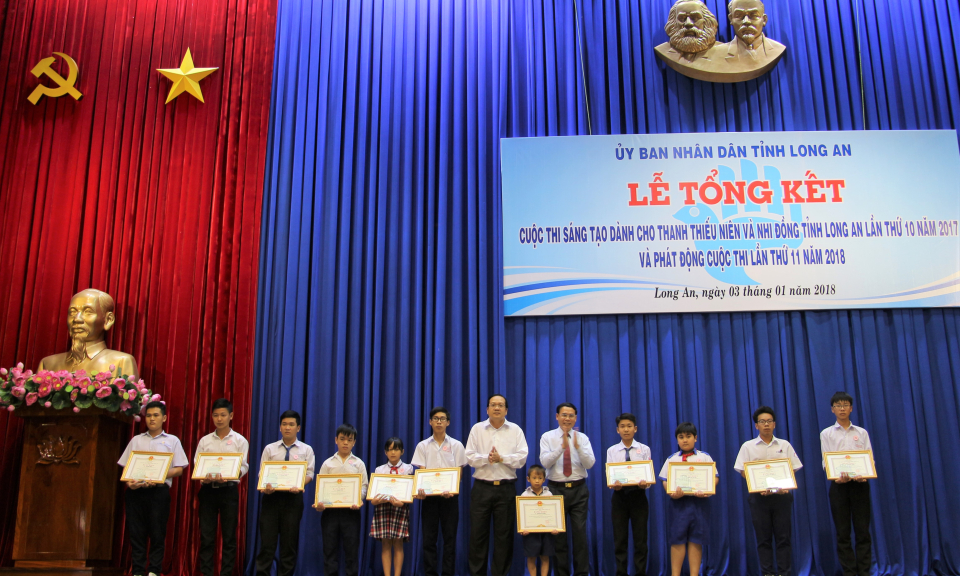 Long An: Tổng kết cuộc thi s&aacute;ng tạo dành cho thanh thiếu ni&ecirc;n, nhi đồng