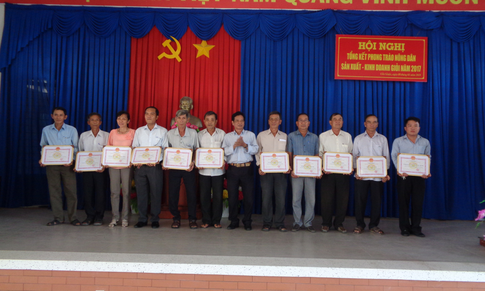 Cần Giuộc: C&oacute; tr&ecirc;n 10.000 hộ n&ocirc;ng d&acirc;n sản xuất, kinh doanh giỏi 3 cấp