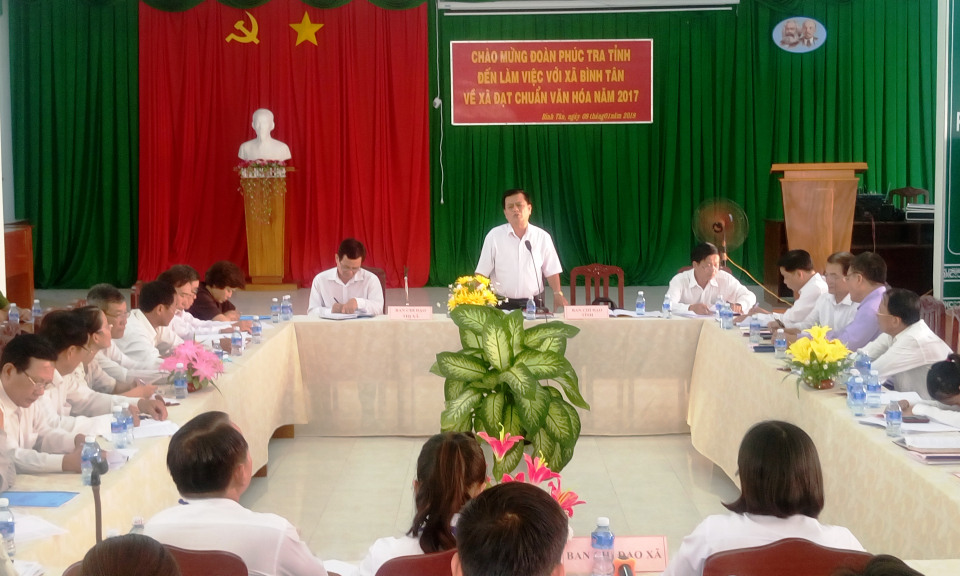 TX Kiến Tường: Ph&uacute;c tra x&atilde; văn h&oacute;a B&igrave;nh T&acirc;n