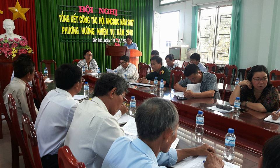 Bến Lức: Hội Nạn nh&acirc;n chất độc da cam tổng kết năm 2017