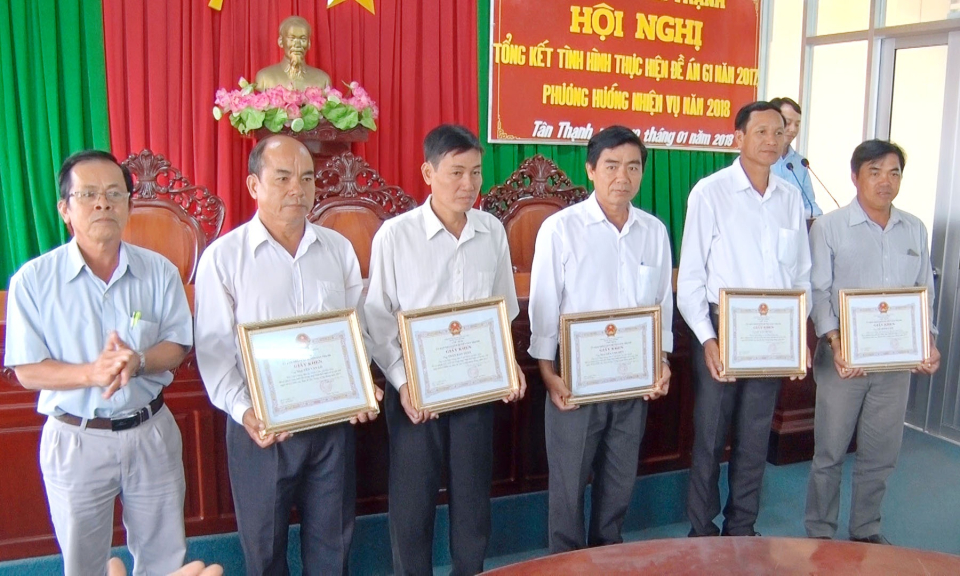 T&acirc;n Thạnh: Tổng kết t&igrave;nh h&igrave;nh thực hiện kết luận số 61 của BBT TW