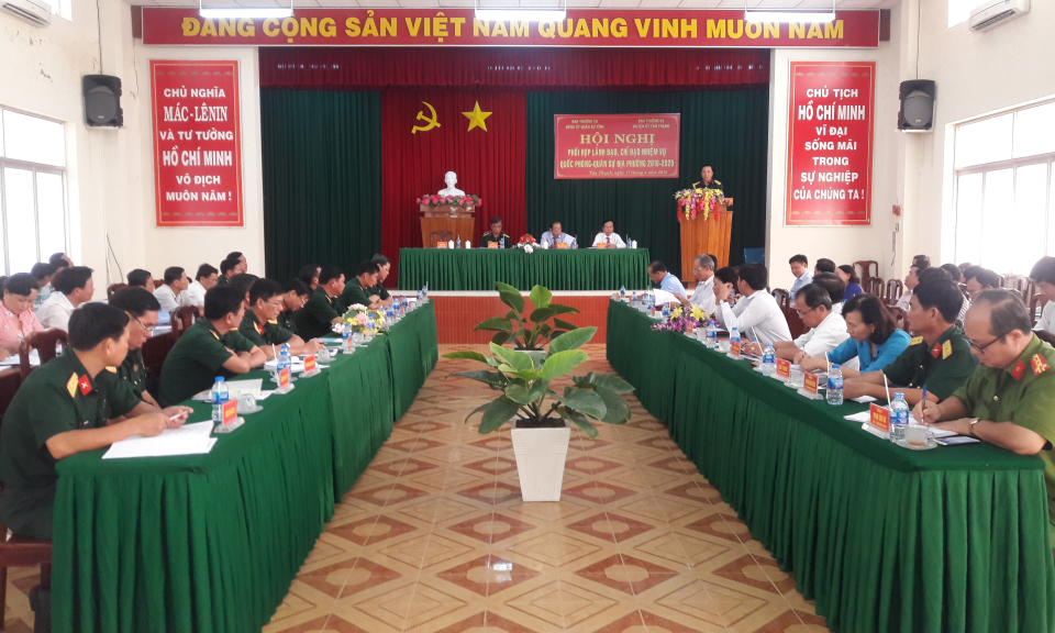 T&acirc;n Thạnh: Phối hợp l&atilde;nh đạo, chỉ đạo nhiệm vụ qu&acirc;n sự quốc ph&ograve;ng