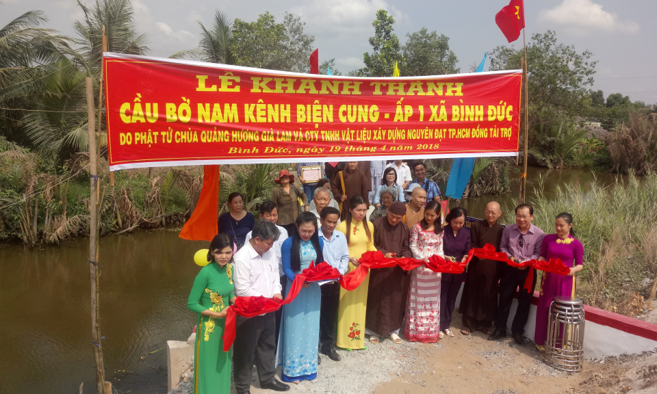 Bến Lức: Kh&aacute;nh th&agrave;nh cầu Bờ Nam k&ecirc;nh Biện Cung