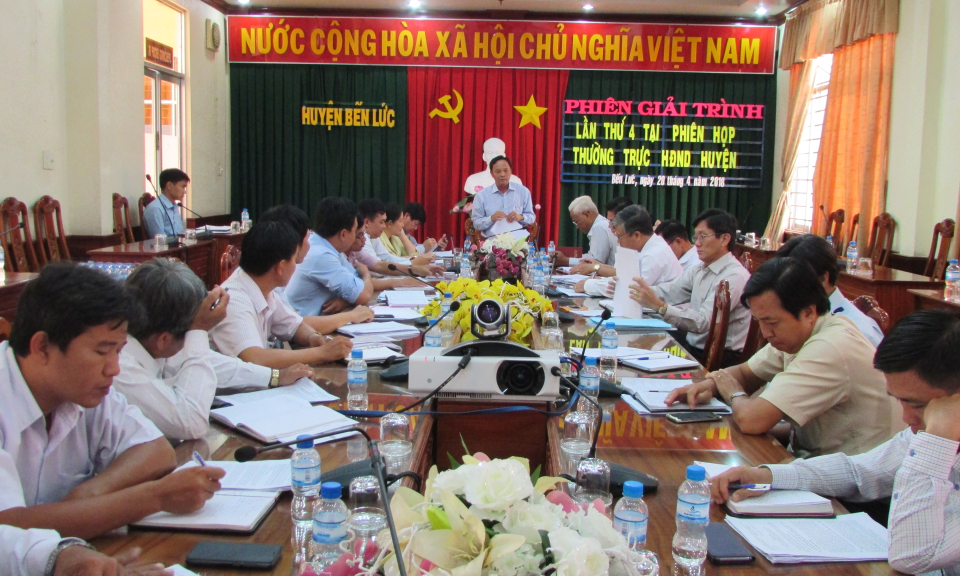 Phi&ecirc;n giải tr&igrave;nh lần thứ 4 tại kỳ họp thường trực HĐND huyện Bến Lức