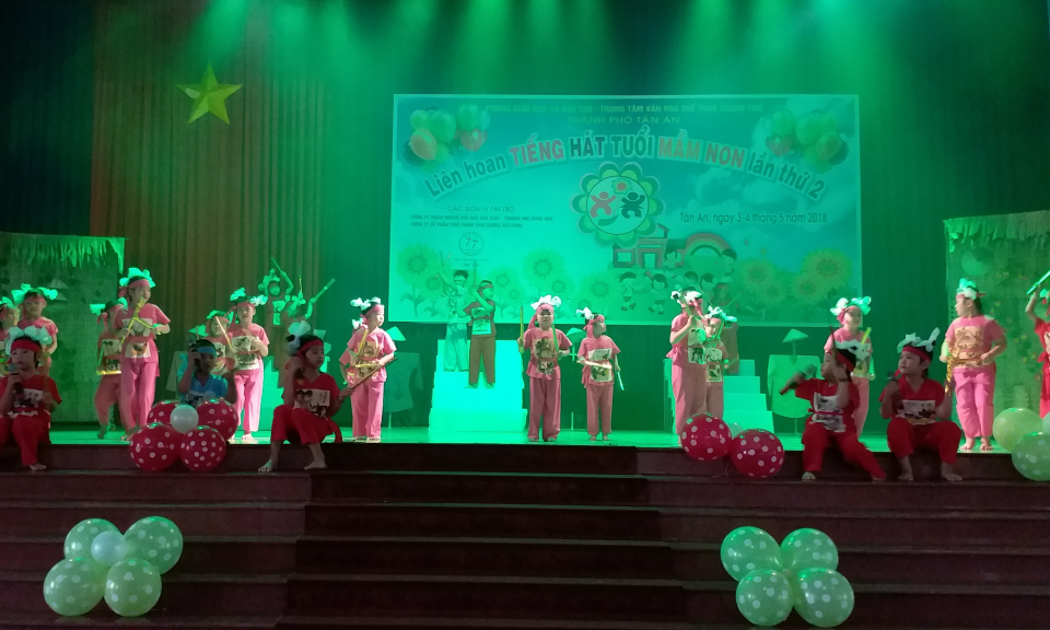 TP T&acirc;n An: Khai mạc hội thi li&ecirc;n hoan tiếng h&aacute;t tuổi mầm non, lần thứ 2 năm 2018