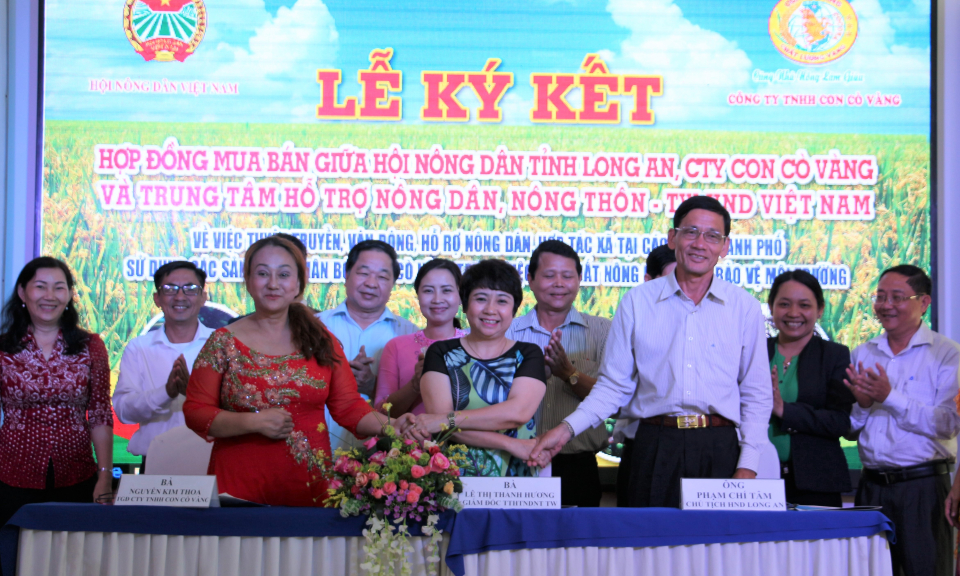 Hỗ trợ n&ocirc;ng d&acirc;n tỉnh Long An sử dụng ph&acirc;n b&oacute;n Con C&ograve; V&agrave;ng