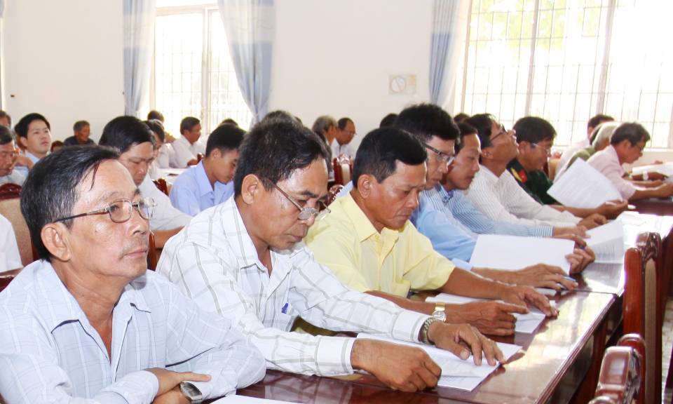 Cần Đước: Tập huấn x&acirc;y dựng kế hoạch thu quỹ ph&ograve;ng chống thi&ecirc;n tai