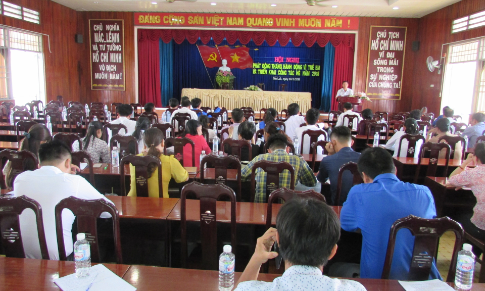 Bến Lức: Ph&aacute;t động Th&aacute;ng h&agrave;nh động v&igrave; trẻ em năm 2018