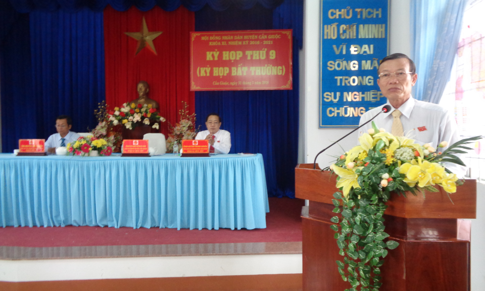 Kỳ họp HĐND huyện Cần Giuộc lần thứ 9 – kỳ họp bất thường