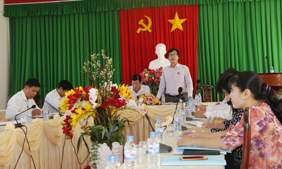 Ban Văn ho&aacute; – X&atilde; hội HĐND tỉnh l&agrave;m việc tại Thủ Thừa