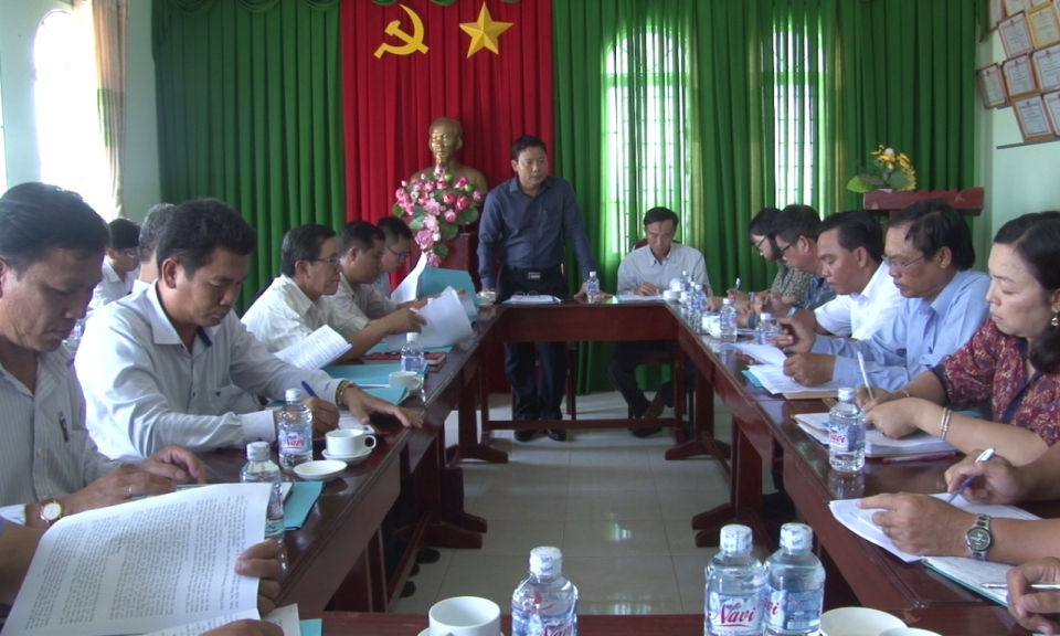 TX Kiến Tường: Kiểm tra t&igrave;nh h&igrave;nh thực hiện NQ 06 th&aacute;ng đầu năm 2018 tại 2 x&atilde; bi&ecirc;n giới