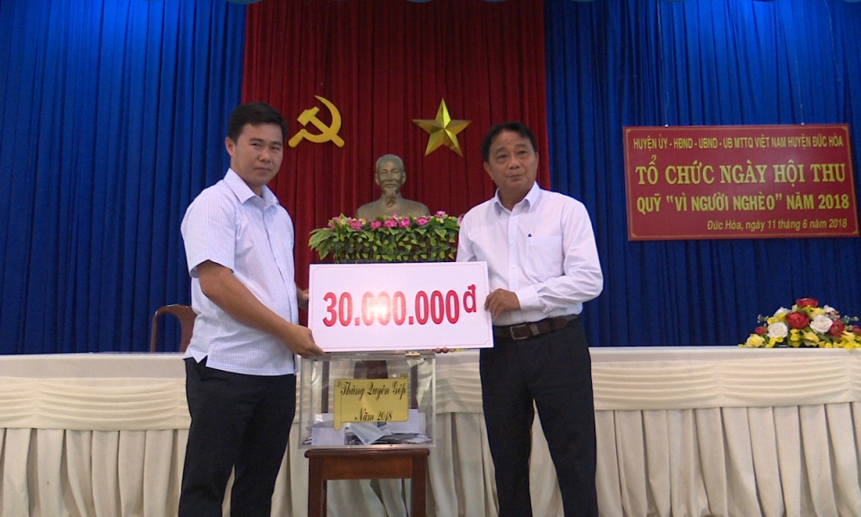 Đức H&ograve;a: Tổ chức Ng&agrave;y hội thu &ldquo;Quỹ v&igrave; người ngh&egrave;o&rdquo;