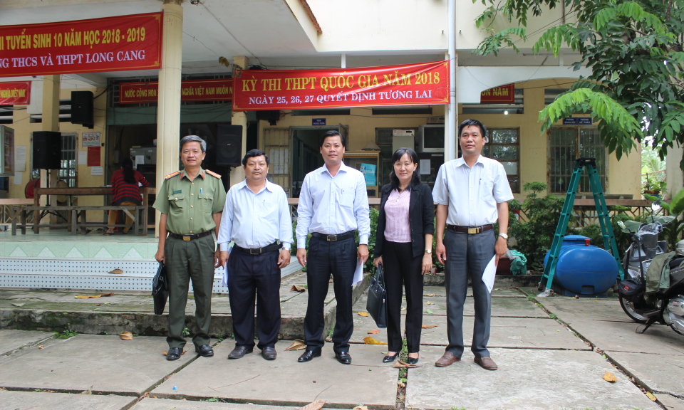 Cần Đước: Kiểm tra c&ocirc;ng t&aacute;c chuẩn bị kỳ thi THPT Quốc gia 2018