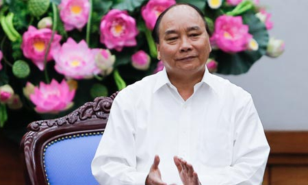 Thủ tướng Nguyễn Xu&acirc;n Ph&uacute;c ch&uacute;c mừng chiến thắng của ĐT Olympic Việt Nam