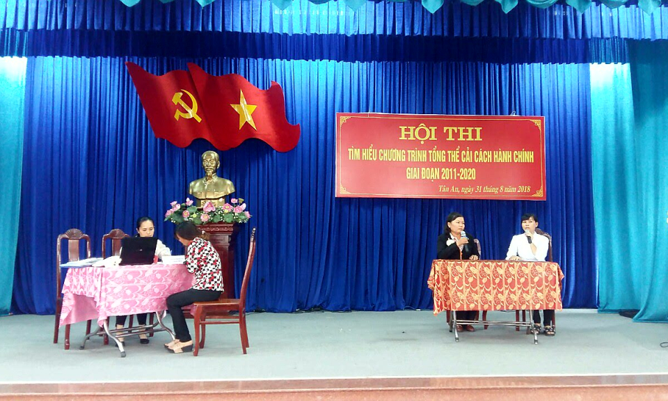 TP T&acirc;n An: Hội thi t&igrave;m hiểu chương tr&igrave;nh tổng thể Cải c&aacute;ch h&agrave;nh ch&iacute;nh