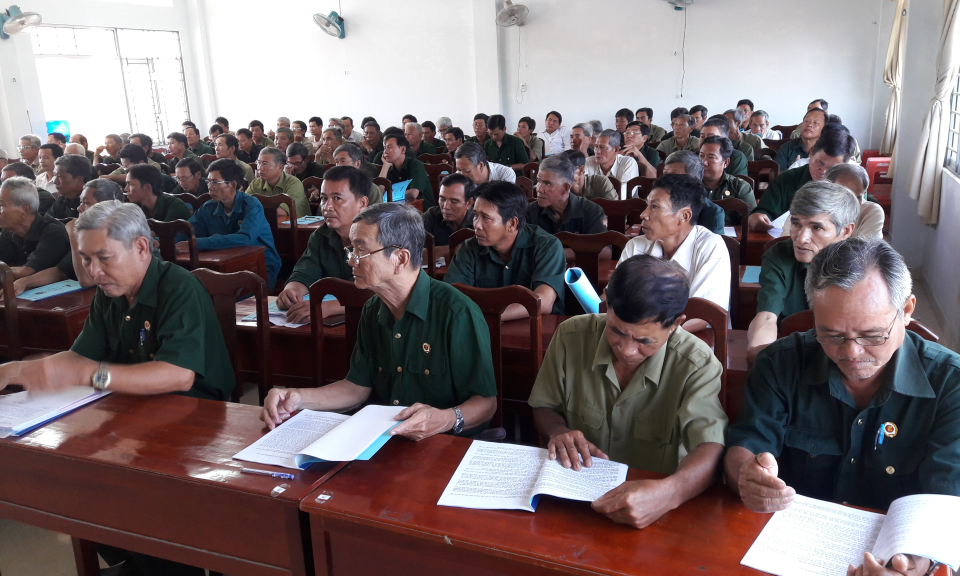 T&acirc;n Thạnh: Tập huấn nghiệp vụ c&ocirc;ng t&aacute;c Hội Cựu chiến binh cơ sở