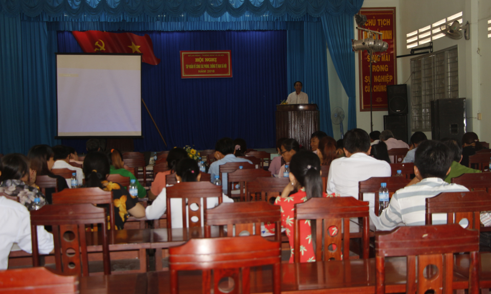 Thủ Thừa: Tập huấn c&ocirc;ng t&aacute;c ph&ograve;ng chống tệ nạn x&atilde; hội năm 2018