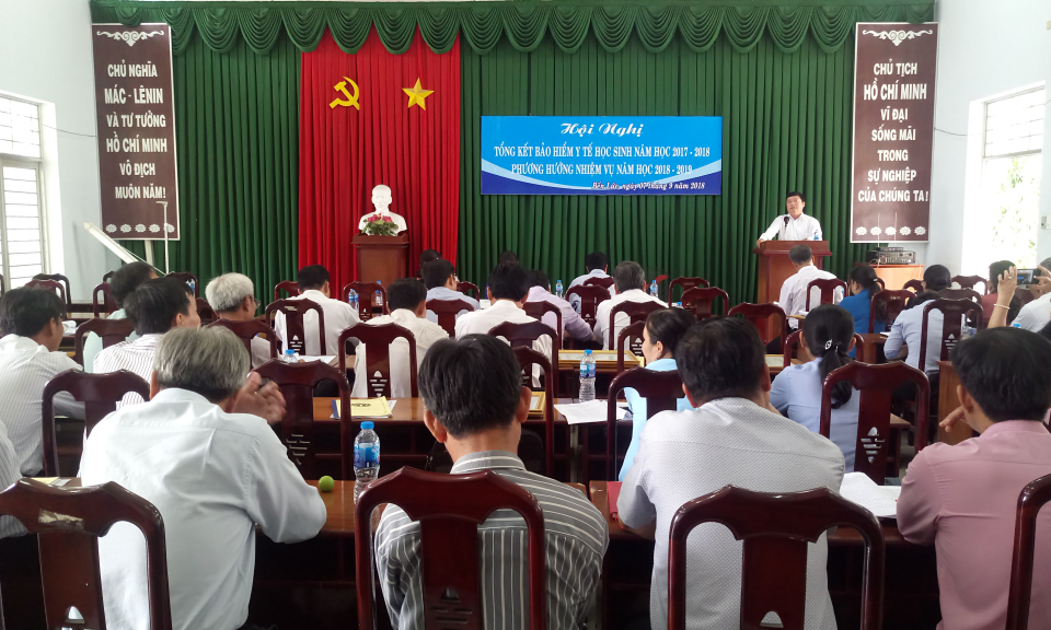 Bến Lức: Tổng kết bảo hiểm y tế học sinh-sinh vi&ecirc;n năm học 2017-2018