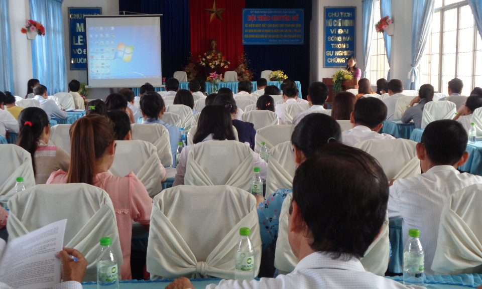 Cần Giuộc: Hội thảo chuy&ecirc;n đề về kiểm so&aacute;t mất c&acirc;n bằng giới t&iacute;nh khi sinh