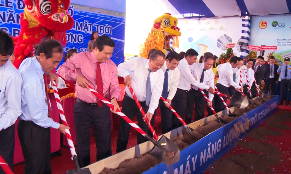 Lễ động thổ dự &aacute;n Nh&agrave; m&aacute;y điện mặt trời BCG Băng Dương