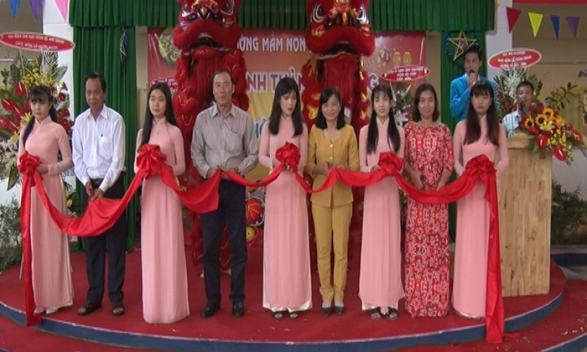 Cần Giuộc: Kh&aacute;nh th&agrave;nh trường mầm non Hoa Hồng