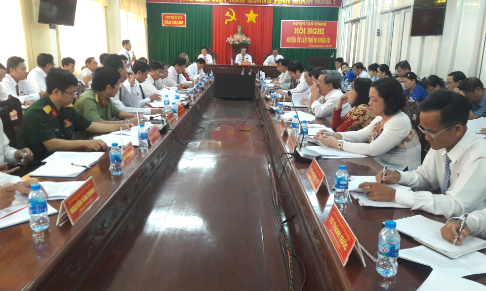 T&acirc;n Thạnh: Đ&aacute;nh gi&aacute; t&igrave;nh h&igrave;nh thực hiện NQ 9 th&aacute;ng đầu năm