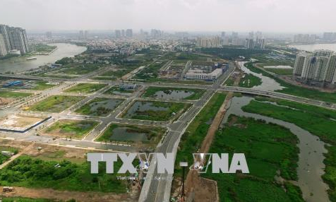 Dang dở dự &aacute;n 4 tuyến đường ch&iacute;nh Khu đ&ocirc; thị mới Thủ Thi&ecirc;m