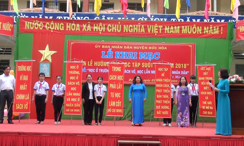 Long An ph&aacute;t động &ldquo;Tuần lễ hưởng ứng học tập suốt đời&rdquo; 2018