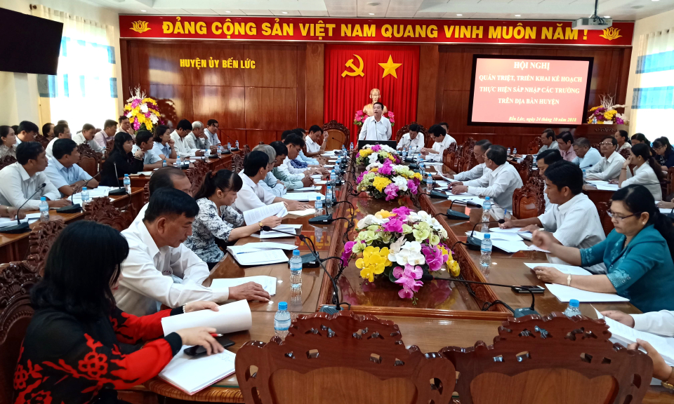 Bến Lức: Triển khai thực hiện kế hoạch s&aacute;p nhập c&aacute;c trường học tr&ecirc;n địa b&agrave;n