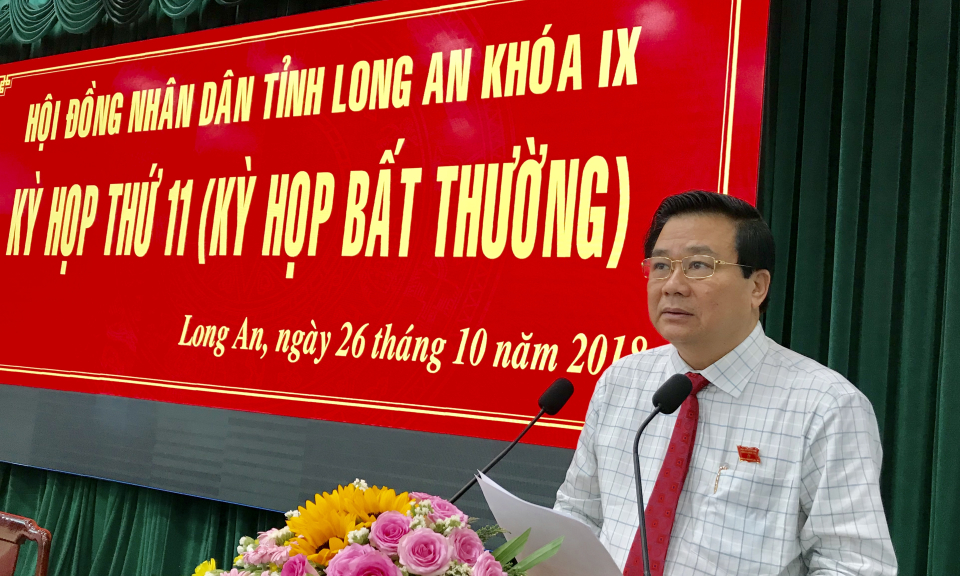 Kỳ họp thứ 11 HĐND Tỉnh Long An kho&aacute; 9.